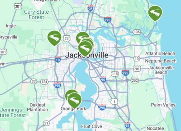 Jacksonville Parks - Hiking, Biking & Kayaking Close to UNF 1 Jacksonville Trail Map