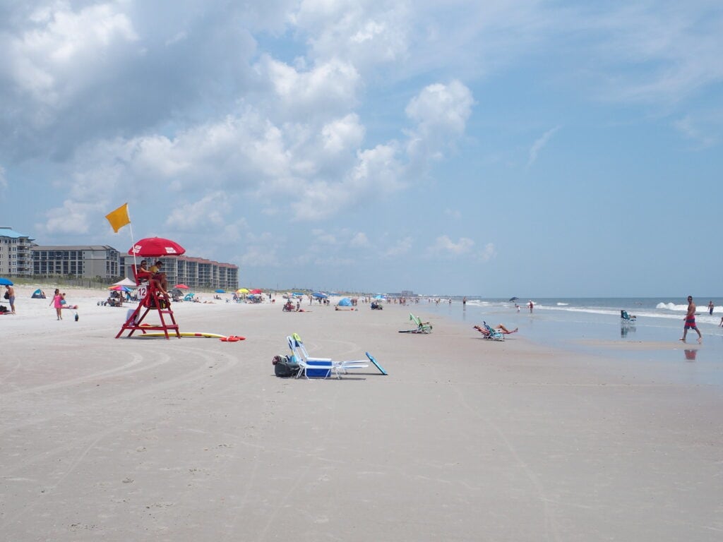 Swimmers at Fernandina Beach, Jacksonville, FL - ExploreUNF.com